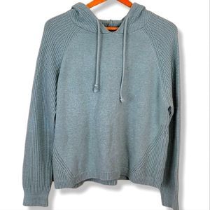 Rachel Zoe blue hooded knit sweater